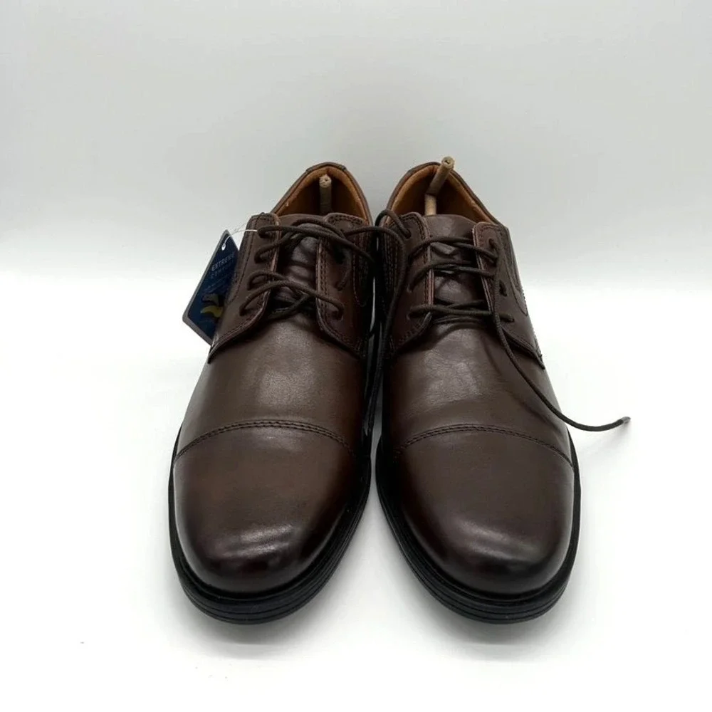 Clarks Whiddon Cap Men's Shoes Brown US 9.5 M Mahogany‎ Leather Dress ( No Box)